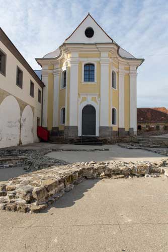 The exhibition Salve Regina by artist Natalija Šeruga Golob was at the basement floor of the Minorite Church in Maribor, Slovenia, 2018.