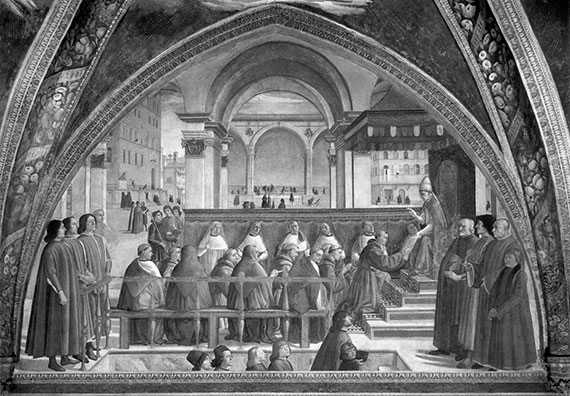 Domenico Ghirlandaio, The Founding of the Franciscan by Pope Honorius III (Photo: Witt Library)