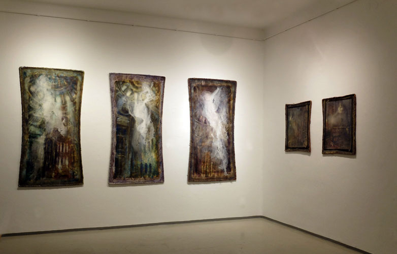 Photo 1 of the painting exhibition From the Collection of W. B.: Protocol (Presence of J. P.) by artist Natalija Šeruga Golob held in November 2024 at Bezigrad Gallery 1, Ljubljana, Slovenia.