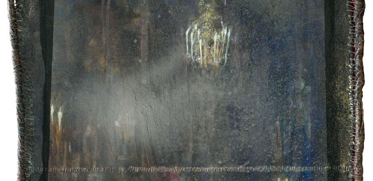 Natalija Šeruga Golob, Iz zbirke W. B. (Poskus št. 9), 2023, pigmenti, akrilno vezivo na platnu, 80×69 cm, (detajl) foto: Milan Golob