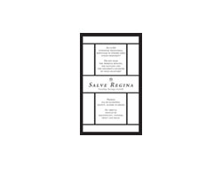 A catalogue of the exhibition Salve Regina, 2018. Exhibition Salve Regina was at the basement floor of the Minorite Church in Maribor, 2018. In the catalogue there are words from Watermark, an essay on Venice by Joseph Brodsky.