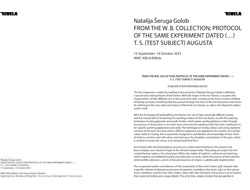 The painting exhibition From the Collection of W. B.: Protocol of the same experiment from (...), t. s. (test subject) Avgusta of the artist and painter Natalija Šeruga Golob held in September 2023 in the KiBela art space. The text about the exhibition is in pdf: Natalija Šeruga Golob: From the Collection of W. B.: Protocol of the same experiment from (…), t. s. (test subject) Avgusta, 2023.